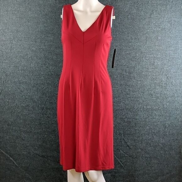 ABS By Allen Schwartz Petites Red Dress - Picture 2 of 8